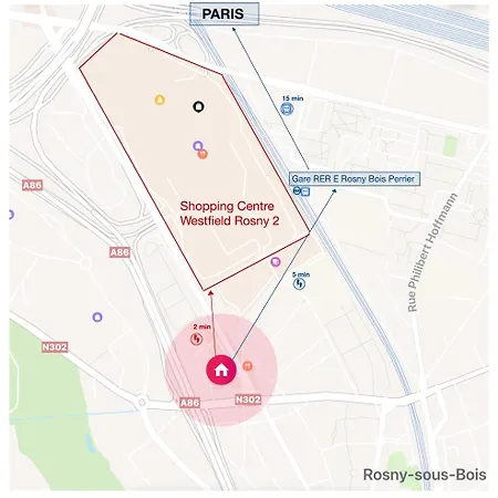 Proche Du Centre Paris 15 Min Apartment Rosny-sous-Bois